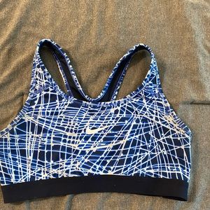 Women’s Blue and White Nike Sports Bra (M)
